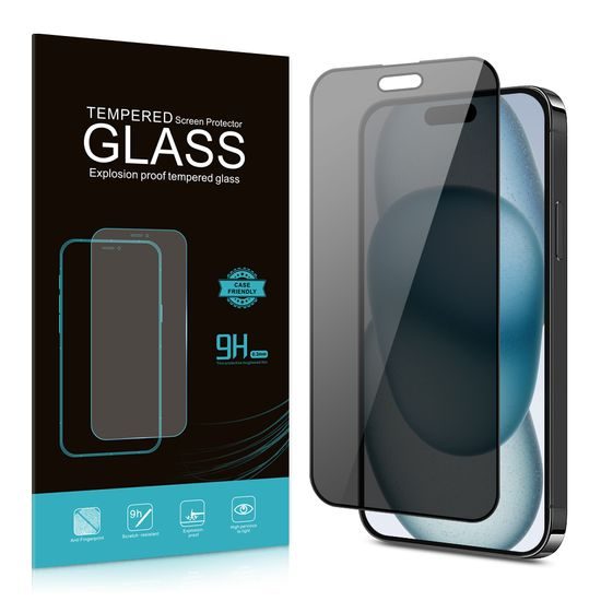 Privacy 5D edzett üveg, iPhone 15 Plus