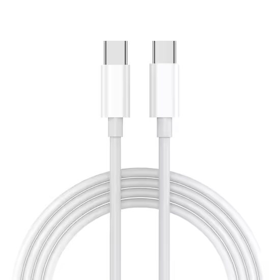 JP kabel USB-C na USB-C, PD60W, QC 4.0, 3A, 480Mb/s, bílý, 2 metry