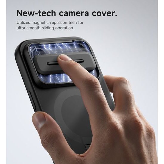 Suritch MagSafe Kickstand Camprotector θήκη iPhone Air, μαύρη