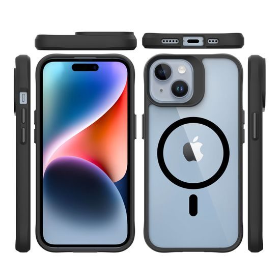 Θήκη JP MagFit MagSafe με πιστοποιητικό 3M SGS, iPhone 15, μαύρο