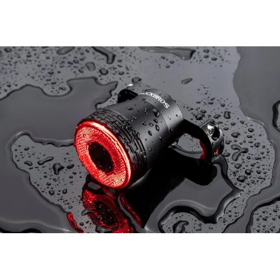 Rockbros Q5 πίσω φως ποδηλάτου με έξυπνο σύστημα φρεναρίσματος, μαύρο