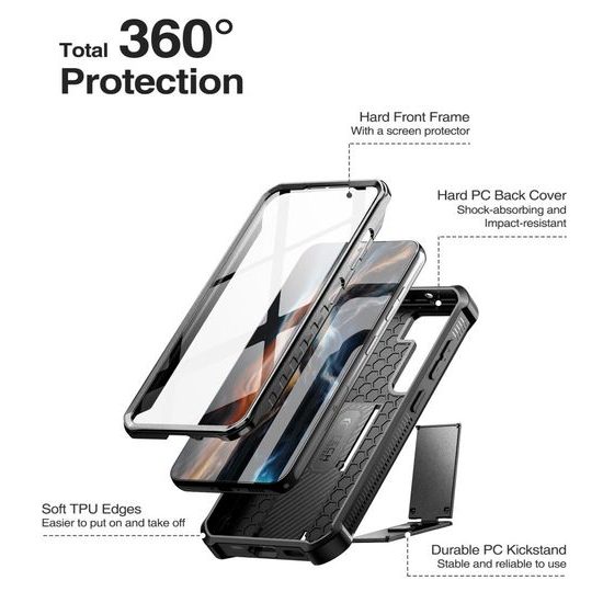 Tech-Protect Kevlar Pro tok, Samsung Galaxy S23, fekete