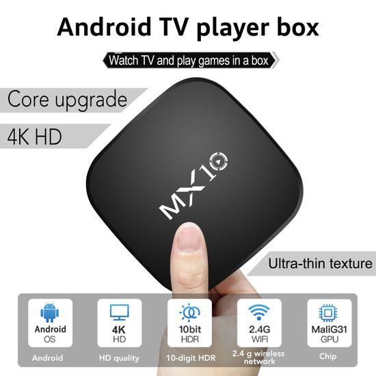MX10 Smart TV Box mit Android 7.1 - Multimedia Streaming Box - 1 GB RAM / 8 GB Speicher