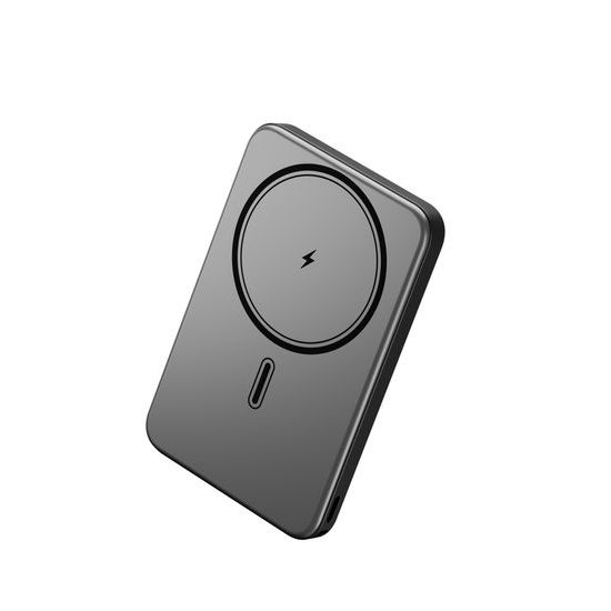 UltraThin MagSafe Power Bank 5000 mAh, PD20W + 15W ασύρματα, μαύρο