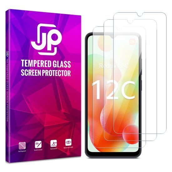 JP Long Pack Tvrzených skel, 3 skla na telefon, Xiaomi Redmi 12C