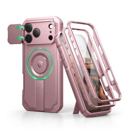 Dexnor MagSafe Kickstand Camprotector θήκη iPhone 17 Pro Max, ροζ
