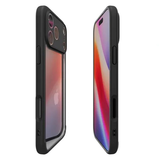 Spigen Ultra Hybrid Case für iPhone 17 Pro - Schutzhülle mit TPU und Polycarbonat - Schwarz