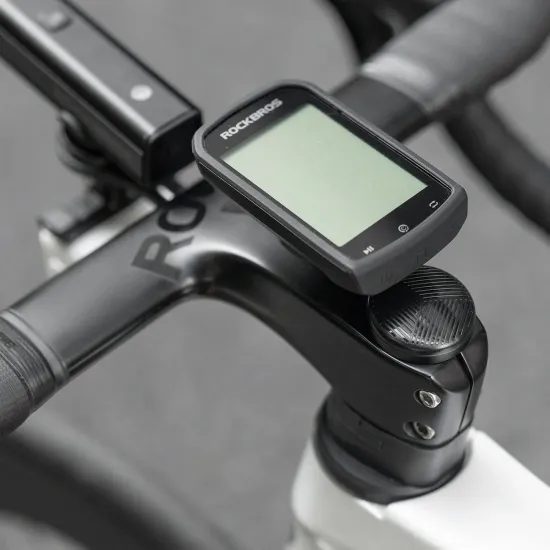 Rockbros WT-2 Fahrradcomputer-Halterung mit Platz für AirTag - Schwarz