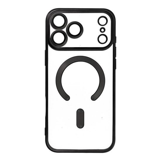 iPhone 17 Pro Max / 18 Pro Max vāciņš – Electro Mag Cover ar MagSafe – melns