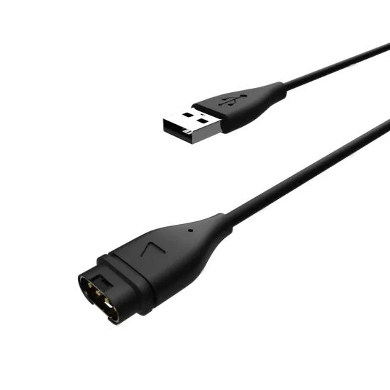 FIXED USB-A töltőkábel Garmin Fenix 5/6/7/7X/8, Epix, Venu 2/3/3S, Vívoactive 3/4/5 okosórákhoz, fekete