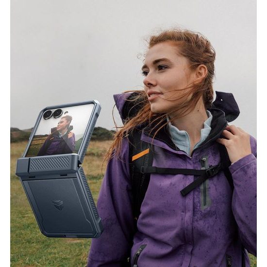 Dexnor 360 Kickstand θήκη Samsung Galaxy Z Flip 7, μπλε