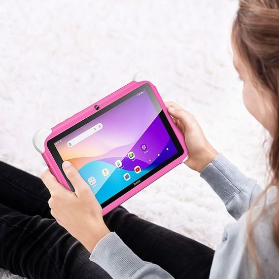 Hoco gyerek tablet 3GB / 32GB HD Android 14 HI10, rózsaszín