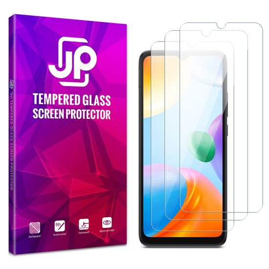 JP Long Pack Tvrzených skel, 3 skla na telefon, Xiaomi Redmi 10C