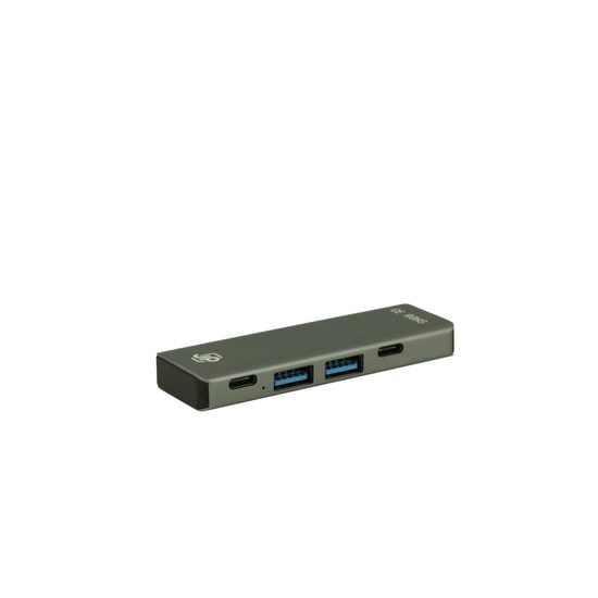 JP Hub 5v2, 2x USB-C na 2x USB 3.0 / HDMI / 2x USB-C PD, szary