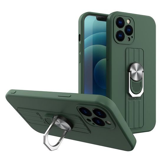 Obal Ring Case, iPhone 7 / 8 / SE 2020, tmavě zelený