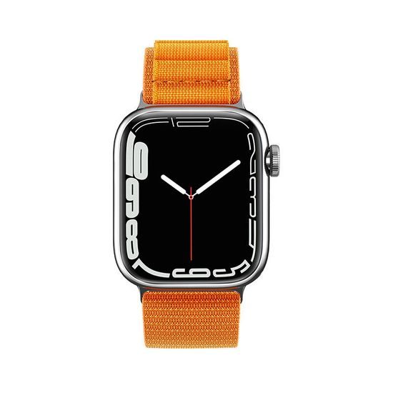 Remienok Alpine s oceľovou prackou, Apple Watch 42 / 44 / 45 / 49 mm, oranžový