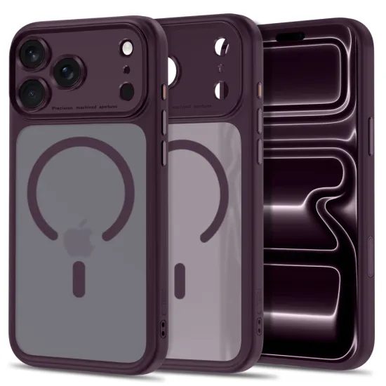 Tech-Protect MagPeak MagSafe CC, iPhone 17 Pro Max / 18 Pro Max, vínový matný
