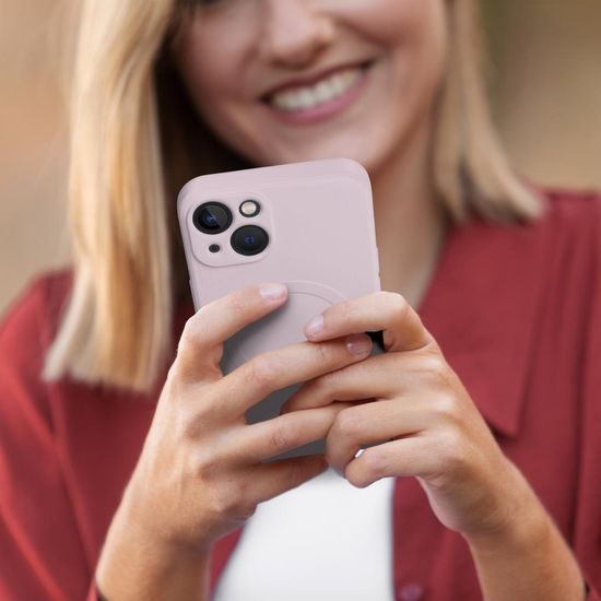 iPhone 17 Pro / 18 Pro silikoninis dėklas su kameros apsauga MagSafe – rožinė
