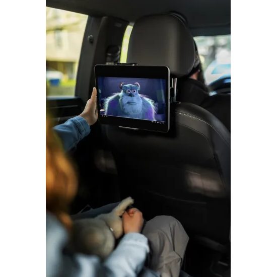 Univerzális tablettartó FIXED Tab Passenger 2 fejtámlára rögzítéssel és állítható karral, fekete