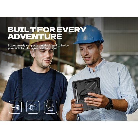 Dexnor 360 Περιστρεφόμενη θήκη, Samsung Galaxy Tab S9 FE Plus, μαύρη