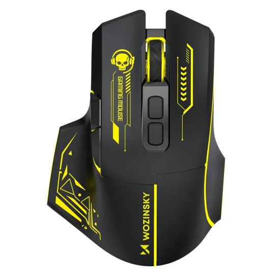Wozinsky WMGB-1181 Ασύρματο οπτικό gaming ποντίκι, μαύρο / κίτρινο