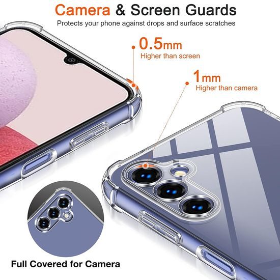 Techsuit Shockproof průhledný obal, Samsung Galaxy A14 4G / A14 5G
