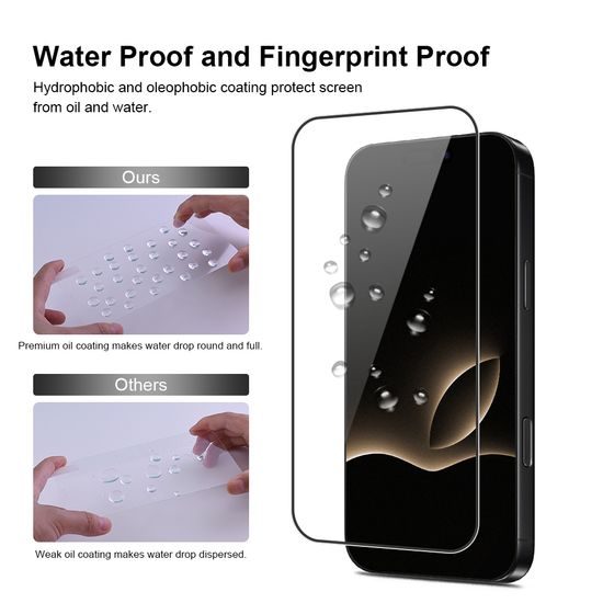 JP Full Pack Σκληρυμένων Γυαλιών, 2x 3D γυαλί με εφαρμοστή + 2x γυαλί για φακό, iPhone Air