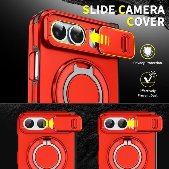 Camslide Stand etui, iPhone Duo, rdeč
