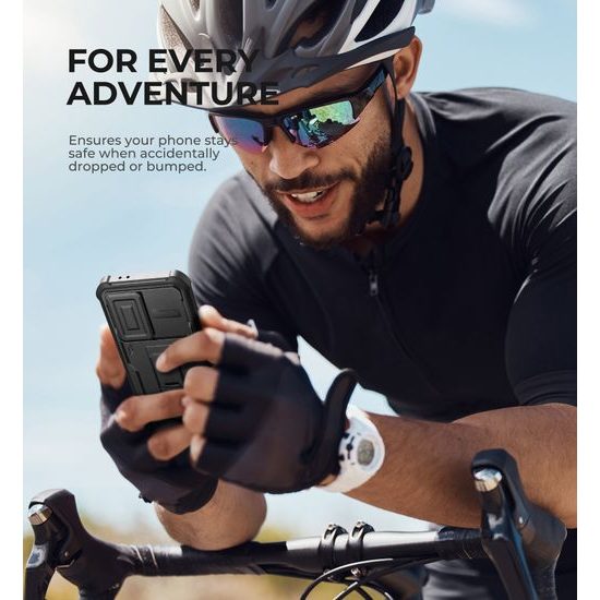 Dexnor 360 Kickstand Camprotector etui Samsung Galaxy A36, črn