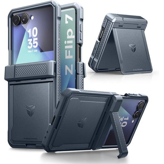 Dexnor 360 Kickstand θήκη Samsung Galaxy Z Flip 7, μπλε
