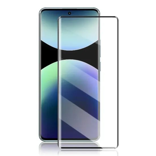 5D Προστατευτικό Γυαλί για Xiaomi Redmi Note 14 Pro Plus 5G, μαύρο
