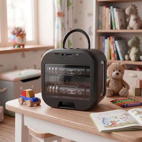 Blavec WS-09 Bærbar karaoke sæt med 2 mikrofoner, 10 W, sort