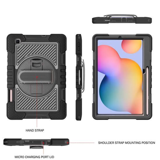 Techsuit StripeShell 360, Samsung Galaxy Tab S6 Lite 10.4 (2020 / 2022), růžový