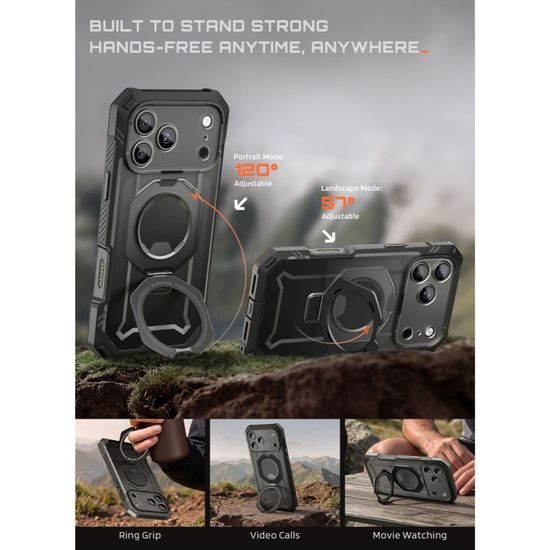 Supcase Grip Pro Mag MagSafe, iPhone 17 Pro / 18 Pro, černý