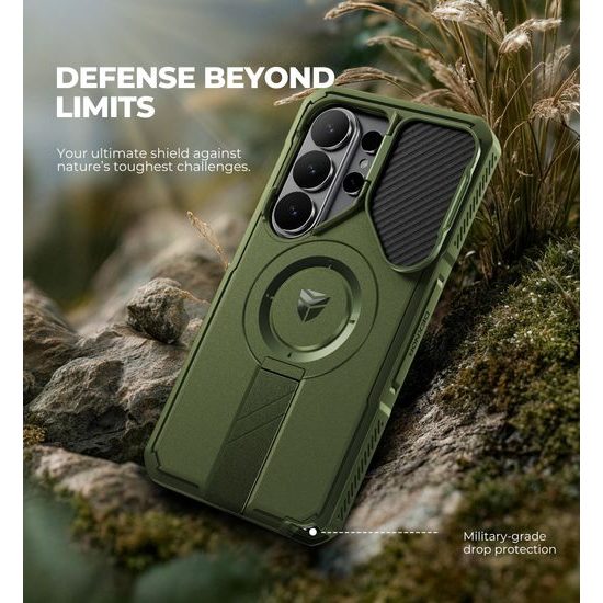 Dexnor MagSafe 360 Kickstand Camprotector husă Samsung Galaxy S26 Ultra, verde