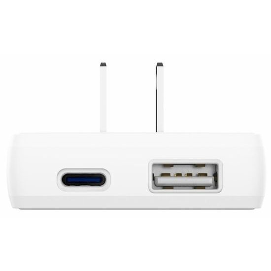 Swissten ταξιδιωτικός προσαρμογέας GaN USB-C + USB, 65W, λευκός