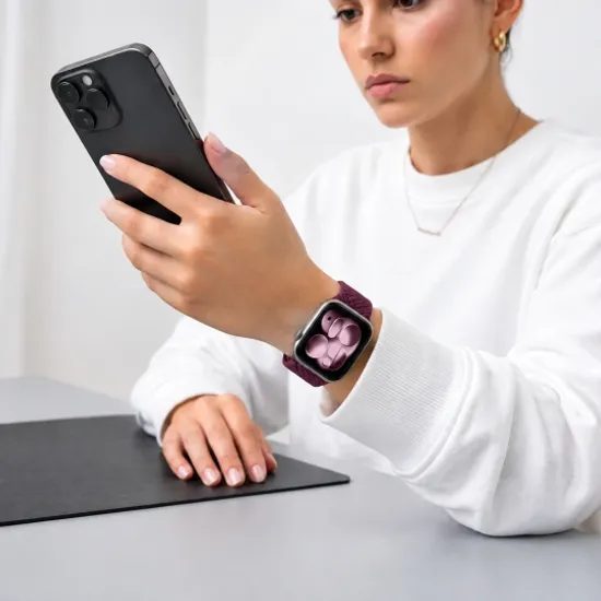 Tech-Protect NylonMag Apple Watch 8 / 9 / 10 / 11 / SE (40 / 41 / 42 mm), vínový