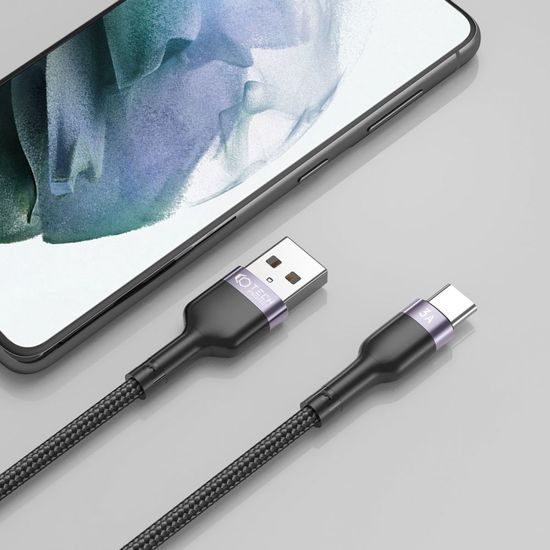 Tech-Protect UltraBoost USB-C kábel, 3 A, 1 m, čierny