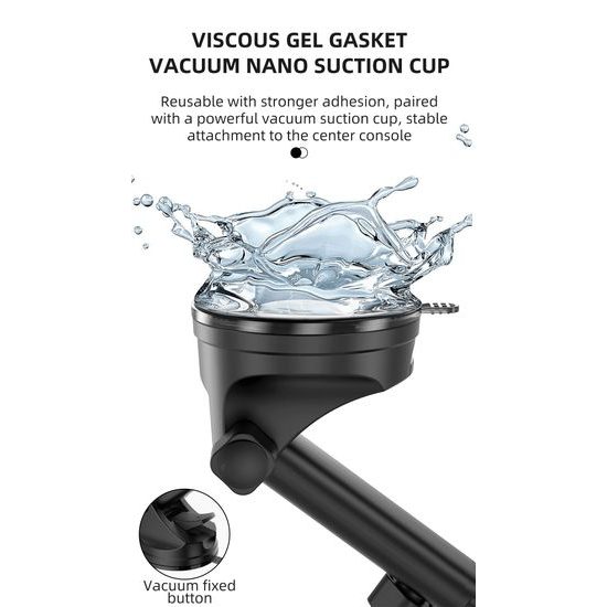 Dudao F5N+ гравитационна стойка за предно стъкло / табло, черна