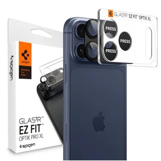 Spigen Optik Pro XL TR EZ Fit προστασία κάμερας, iPhone 17 Pro Max, μαύρο