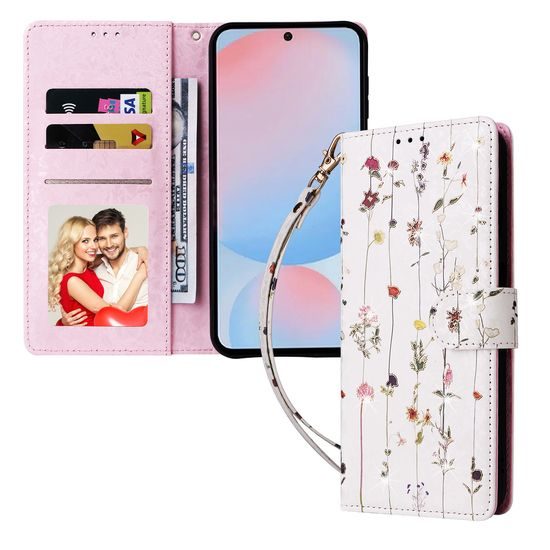 Μαγνητική Θήκη, Samsung Galaxy A56, λουλούδια λιβαδιού