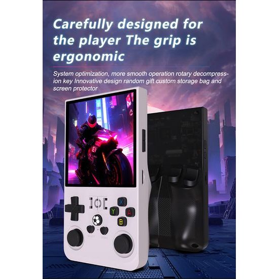 R36 Max Φορητή κονσόλα παιχνιδιών με 4,0" IPS οθόνη, μαύρη