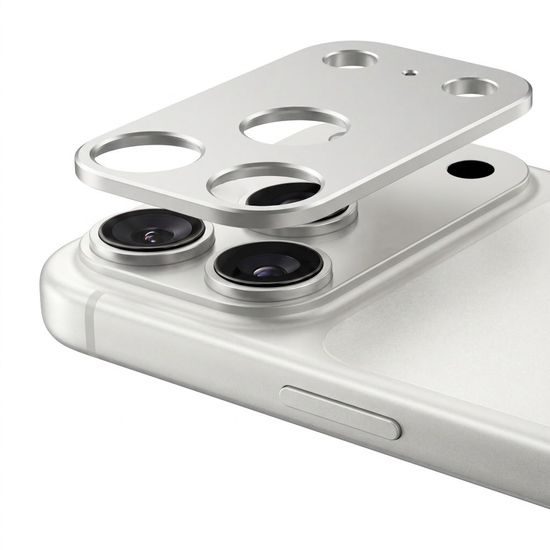 iPhone 18 Pro kaamerakaitse – Tech-Protect Camalloy Fit+ – hõbedane