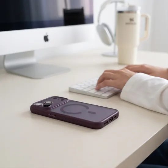 Tech-Protect MagPrime MagSafe CC, iPhone 17 Pro Max / 18 Pro Max, vínové