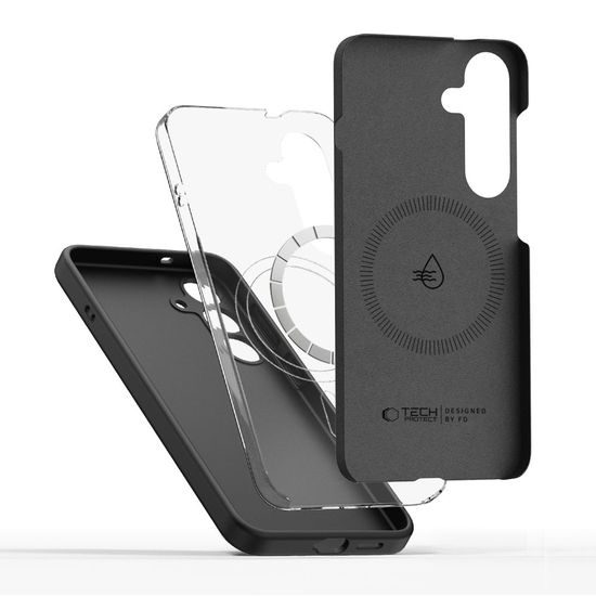 Tech-Protect Liquid Silicone MagSafe, Samsung Galaxy S25 Plus, černý