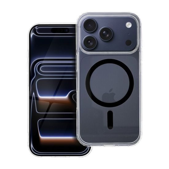 Θήκη Drop Glue Colorful Ring Mag Cover με MagSafe, iPhone 17 Pro, μαύρη