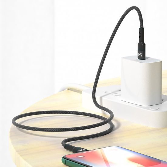 Wozinsky USB-C Lightning kábel, Power Delivery 18W, 2m fekete (WUC-PD-CL2B)