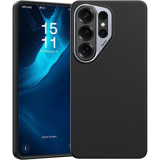 Samsung Galaxy S26 Ultra ümbris – Benks Magnetic Armor Pro Kevlar metalraamiga – must