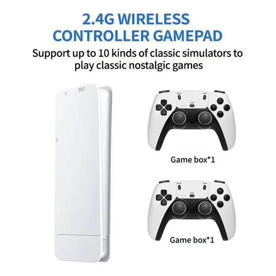 M15 Plus Retro konzol két vezeték nélküli kontrollerrel és tízezer játékkal, HDMI, Game Stick, 4K