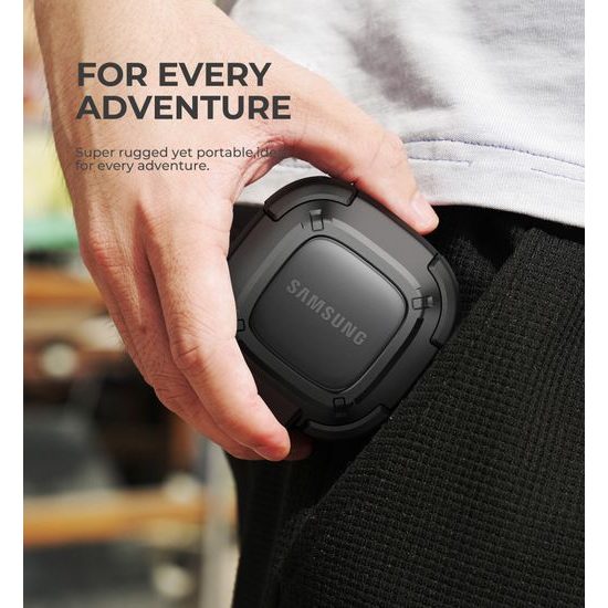 Dexnor odolné pouzdro, Samsung Galaxy Buds FE (2023) / Buds 2 Pro (2022) / Buds 2 (2021) / BudsPro (2021) / BudsLive (2020), černé